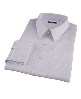 Lavender Wrinkle Resistant Mini Herringbone Fitted Dress Shirt 