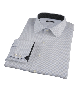 Blue Black Peached Tattersall Custom Dress Shirt 