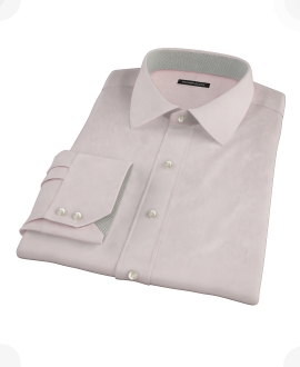 Pink Wrinkle Resistant Cavalry Twill Custom Dress Shirt 