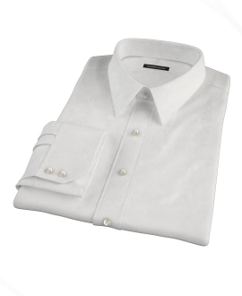 White Egyptian Twill Fitted Shirt 