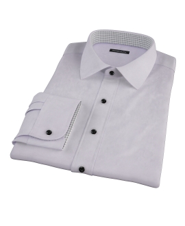 Lavender Wrinkle Resistant Cavalry Twill Fitted Shirt 