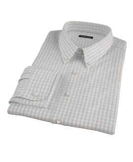 Pale Gray Gingham Tailor Made Shirt 