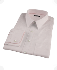 Pink End-on-End Fitted Dress Shirt 