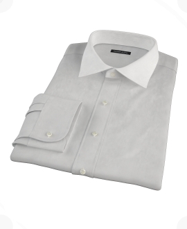 Light Gray End on End Custom Dress Shirt 