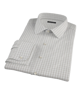 Pale Gray Gingham Tailor Made Shirt 