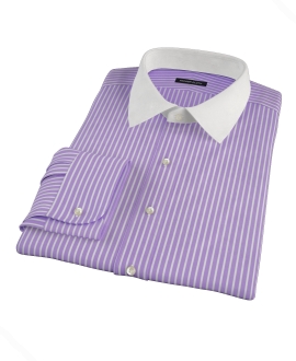 Purple Reverse Bengal Stripe Men's Dress Shirt 