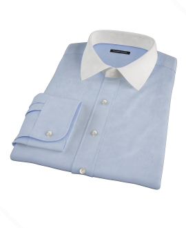 Bowery Blue Wrinkle-Resistant Pinpoint Custom Dress Shirt 