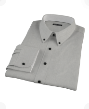 Charcoal End-on-End Fitted Dress Shirt 