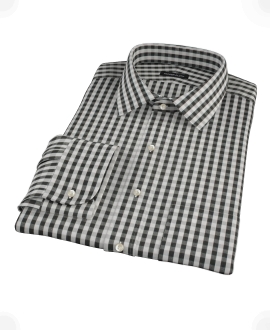 Black Classic Gingham Tailor Made Shirt 