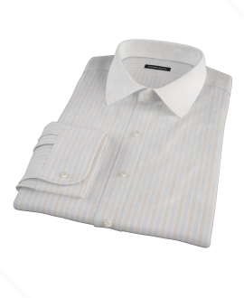 Blue and Orange Stripe Custom Dress Shirt 