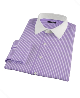 Purple Reverse Bengal Stripe Men's Dress Shirt 
