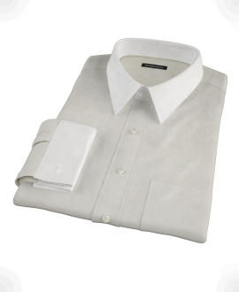 Ivory Easy Care Broadcloth Custom Dress Shirt 