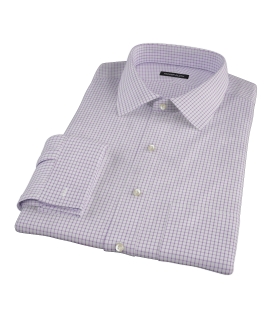 Purple Grid Men's Dress Shirt 