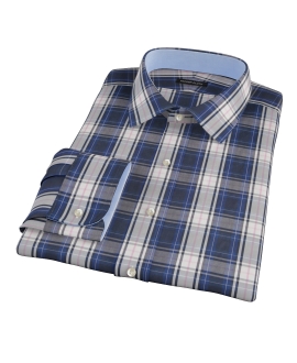 Large Blue and Pink Plaid Tailor Made Shirt 