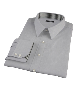 Jones Charcoal Grey End-on-End Fitted Dress Shirt 
