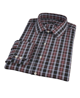 Whistler Maroon Plaid Custom Dress Shirt 