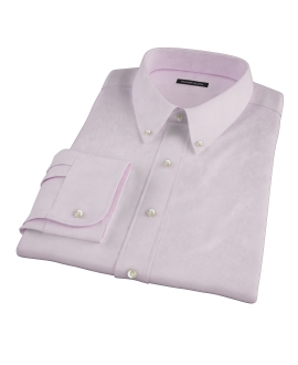 Pink Mini Grid Fitted Dress Shirt 