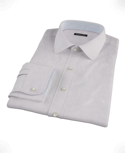 Japanese Lavender Mini Grid Custom Dress Shirt 