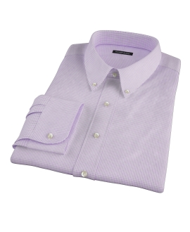 Lavender Small Grid Men's Dress Shirt 