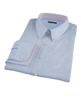 Bowery Blue Wrinkle-Resistant Pinpoint Fitted Dress Shirt 
