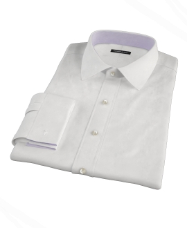Bowery White Wrinkle-Resistant Pinpoint Fitted Shirt 