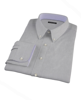 Jones Charcoal Grey End-on-End Custom Made Shirt 