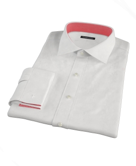 White 140s Broadcloth Custom Dress Shirt 