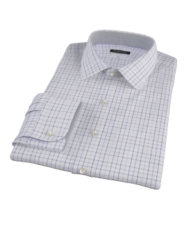 Blue and Light Blue Windowpane Dress Shirt 