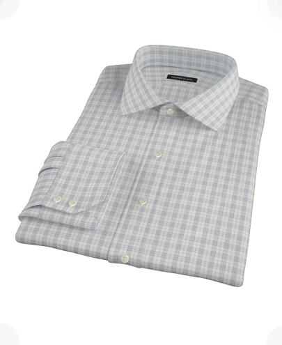 Complex Variegated Navy Check Men's Dress Shirt 