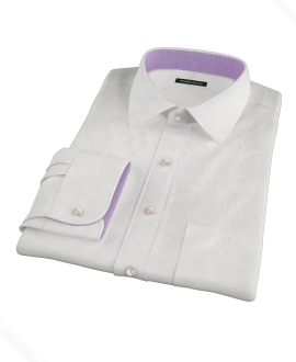 White Pinpoint Custom Dress Shirt 