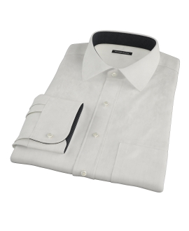 White Phantom Wide Stripe Custom Dress Shirt 