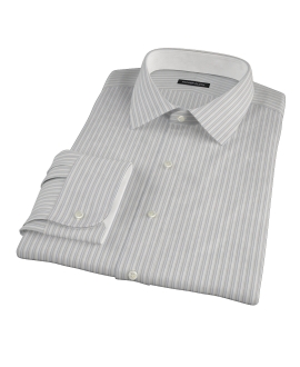 Japanese Light Blue and Gray Stripe Dress Shirt 