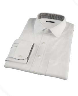 White Wrinkle Resistant Cavalry Twill Tailor Made Shirt 