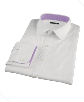 Bowery White Wrinkle-Resistant Pinpoint Custom Dress Shirt 