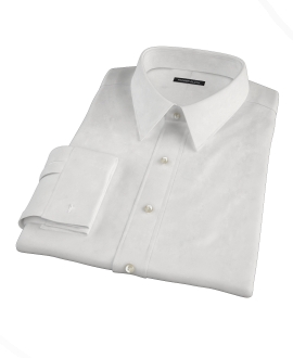 White 100s Oxford Men's Dress Shirt 