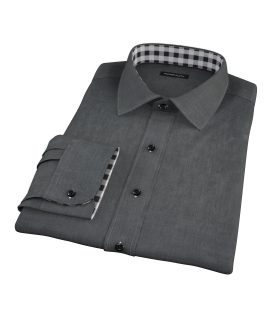 Jones Charcoal End on End Fitted Shirt 