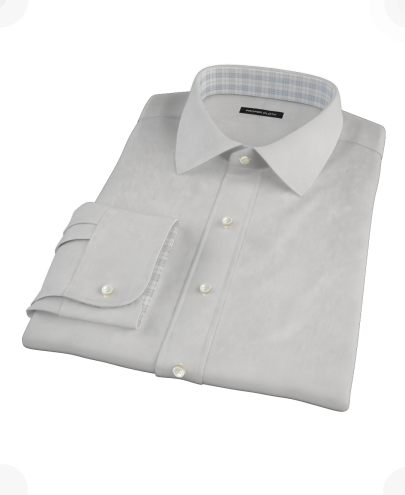 Light Gray End-on-End Men's Dress Shirt 