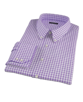 Medium Purple Gingham Custom Dress Shirt 