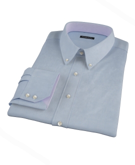 Blue Herringbone Dress Shirt 