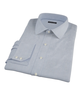 Light Blue Glen Plaid Fitted Shirt 