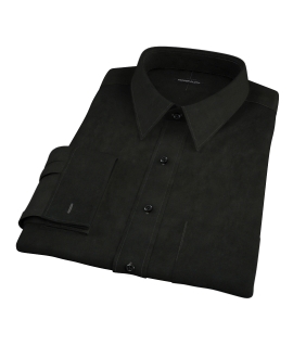Black Broadcloth Tailor Made Shirt 