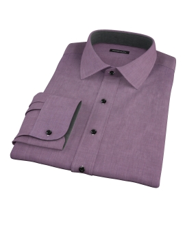 Jones Eggplant End on End Dress Shirt 