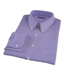 Blue and Red Stripe Men's Dress Shirt 