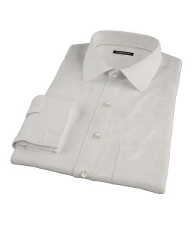 100s Khaki Stripe Tailor Made Shirt 