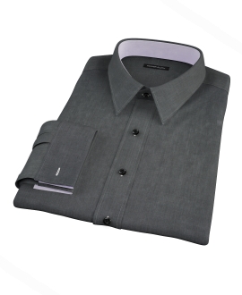 Jones Charcoal End on End Tailor Made Shirt 