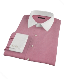 Red Oxford Custom Made Shirt 