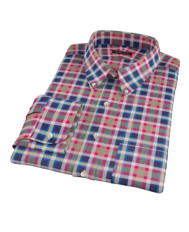 Summer Block Party Fitted Dress Shirt 