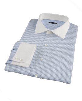 Light Blue Grid Tailor Made Shirt 