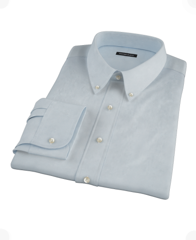 Light Blue Heavy Oxford Cloth Men's Dress Shirt 