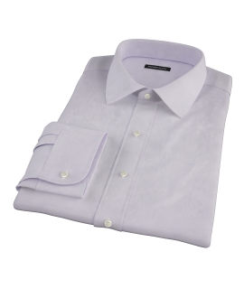 Lavender Wrinkle Resistant Cavalry Twill Fitted Dress Shirt 